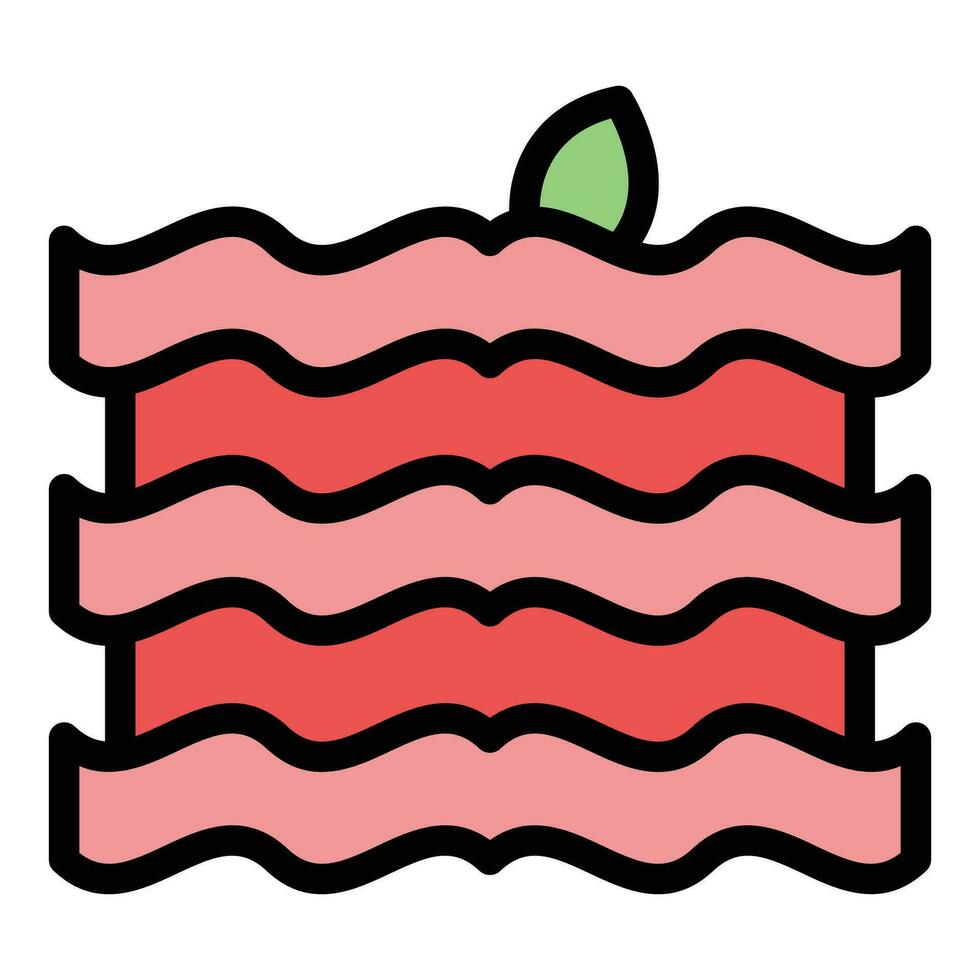 Lasagne food icon vector flat