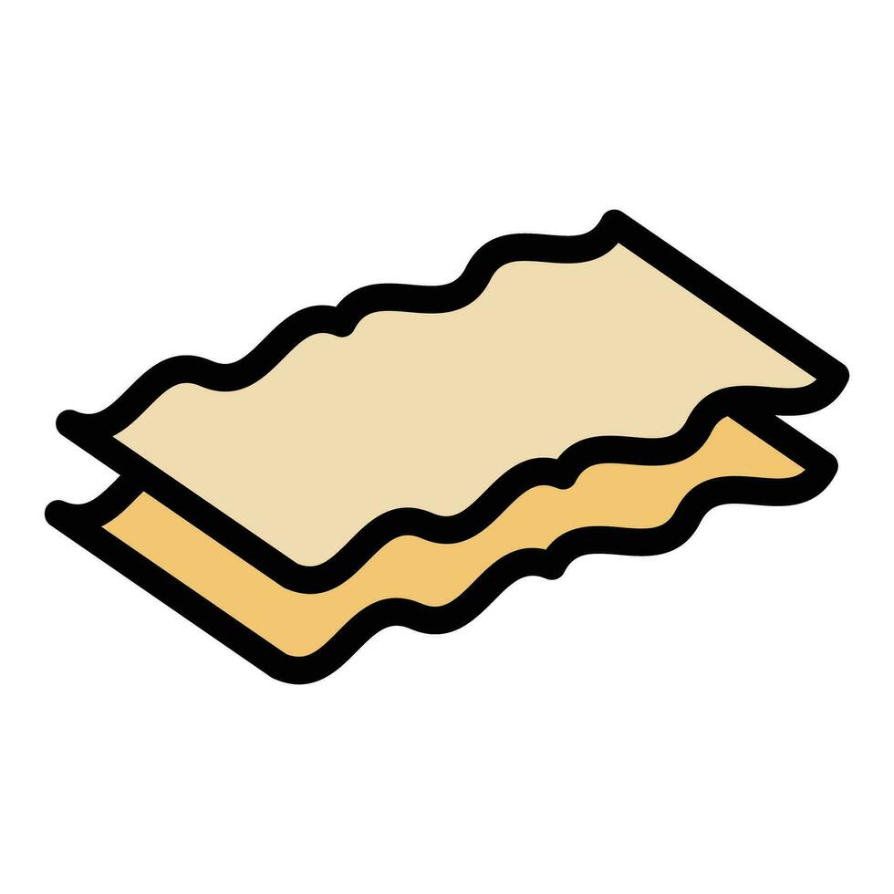 Dish lasagne icon vector flat