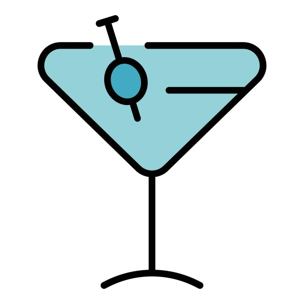Venice cocktail icon vector flat