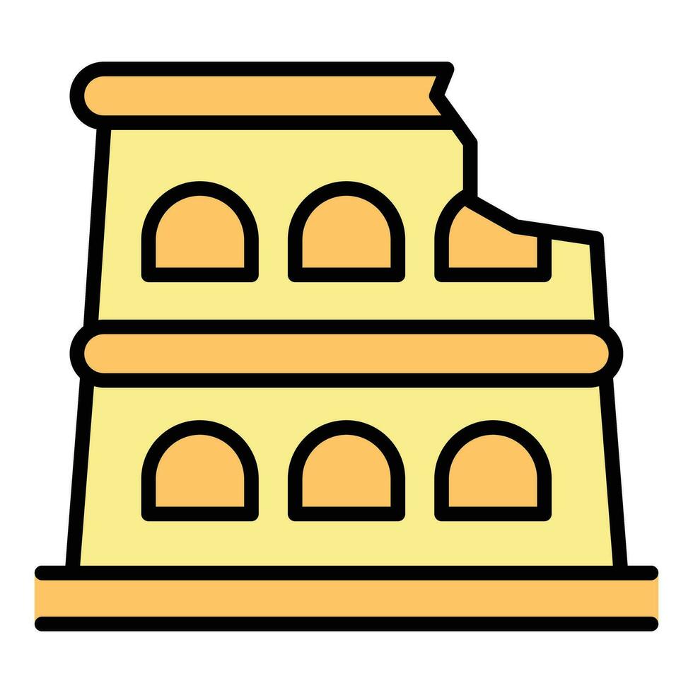 Venice building icon vector flat