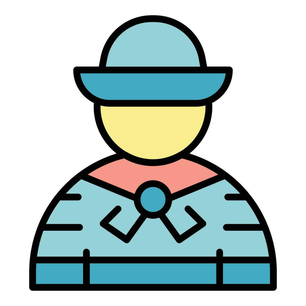 Gondolier man icon vector flat