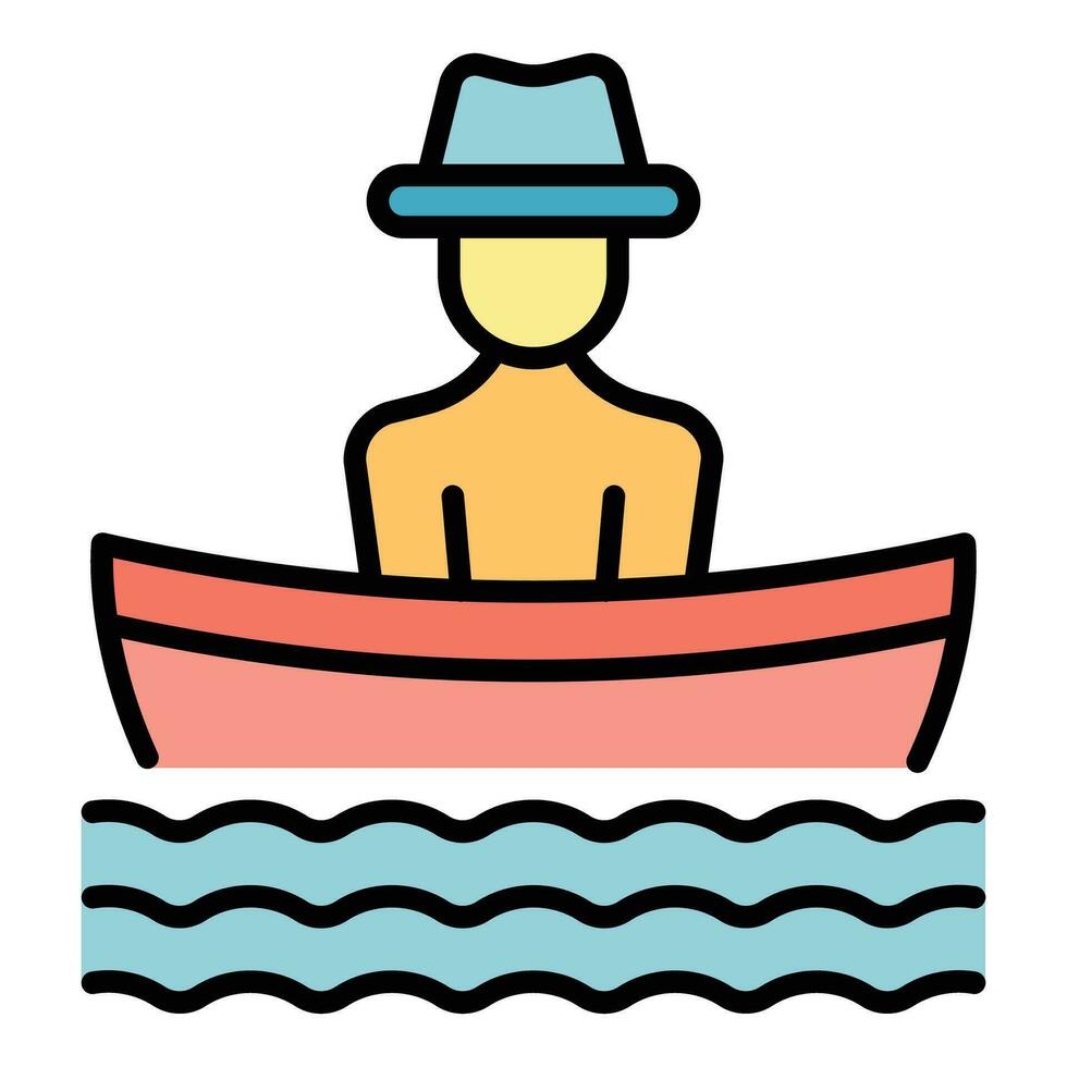 Gondola tourist icon vector flat