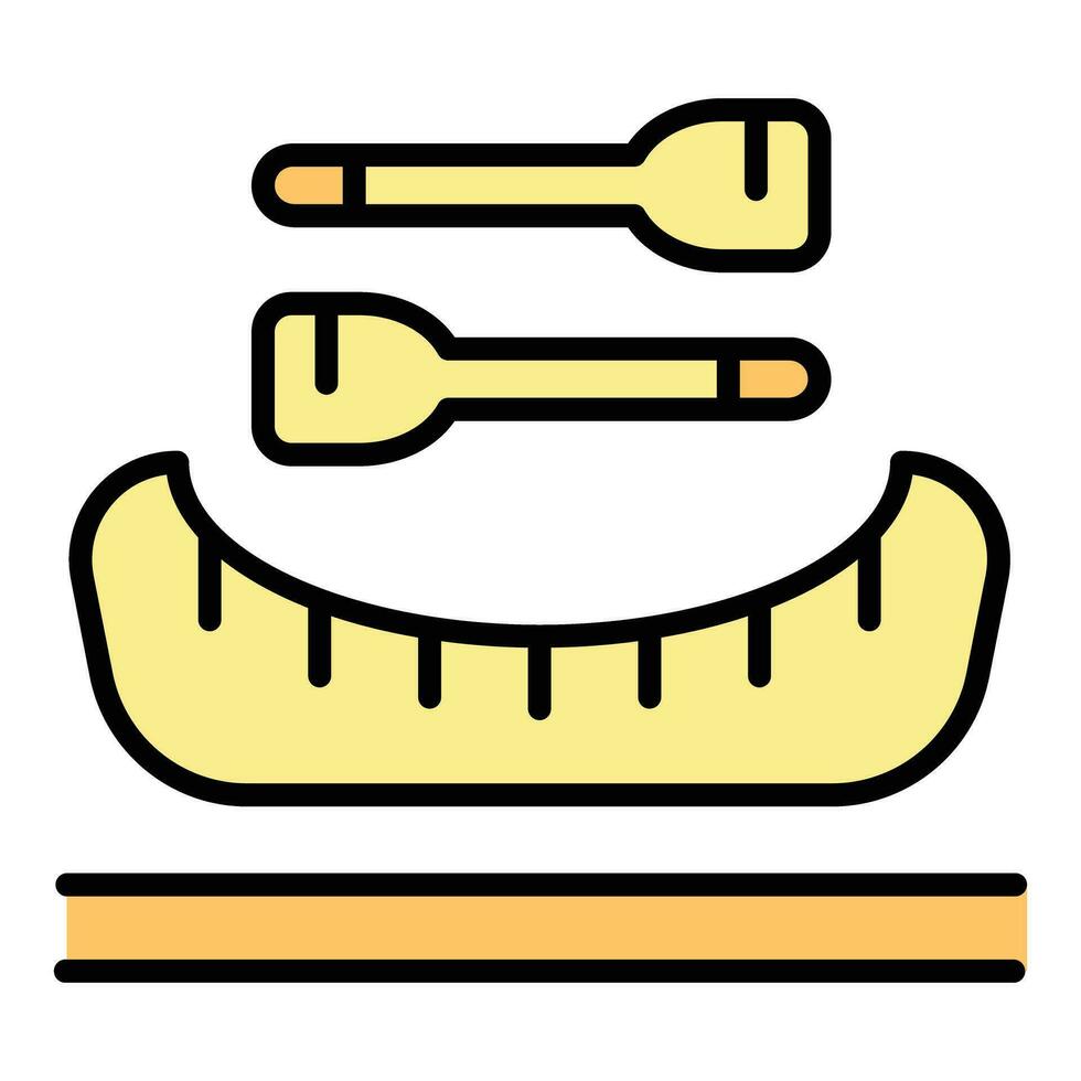 Gondola boat icon vector flat