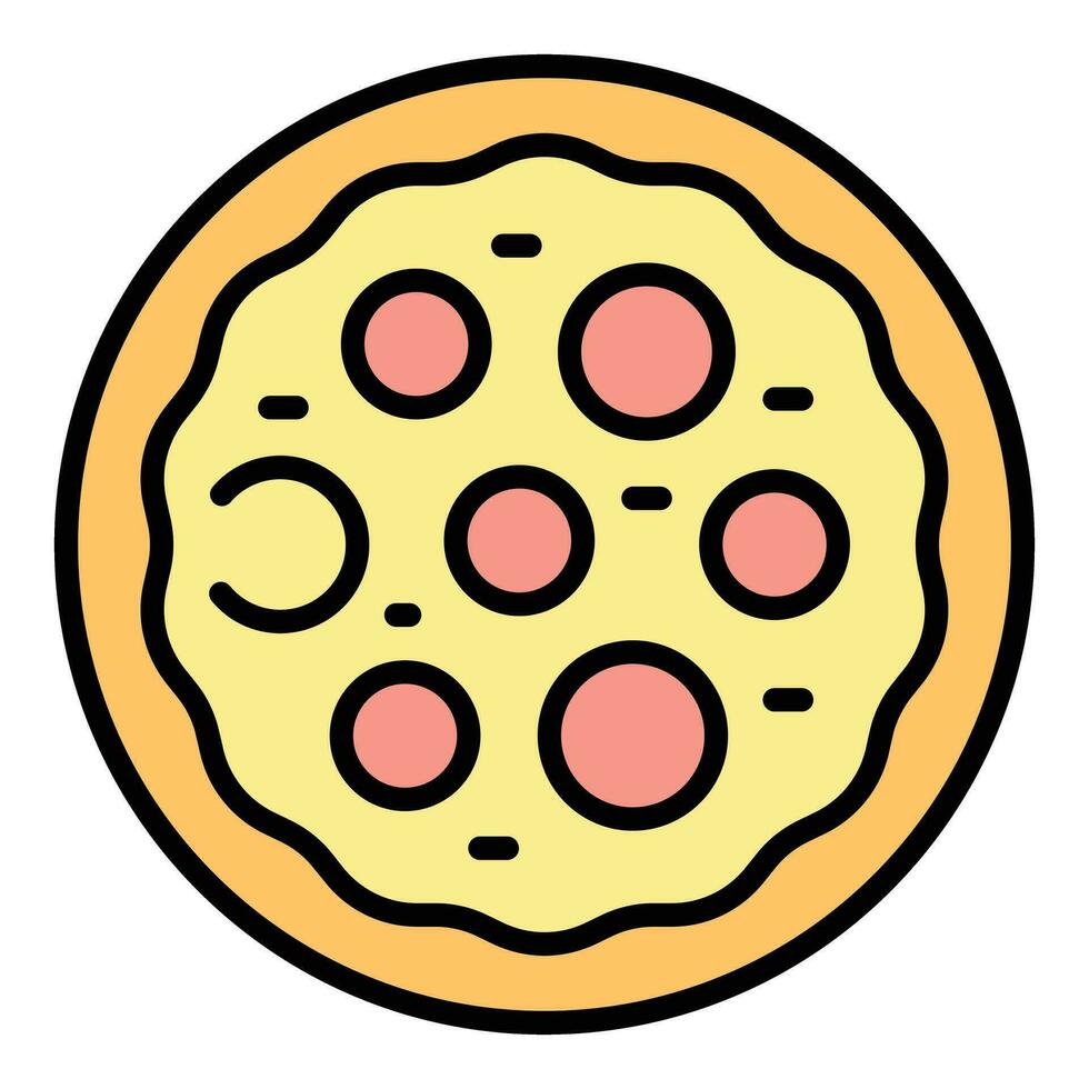 Italian pizza icon vector flat