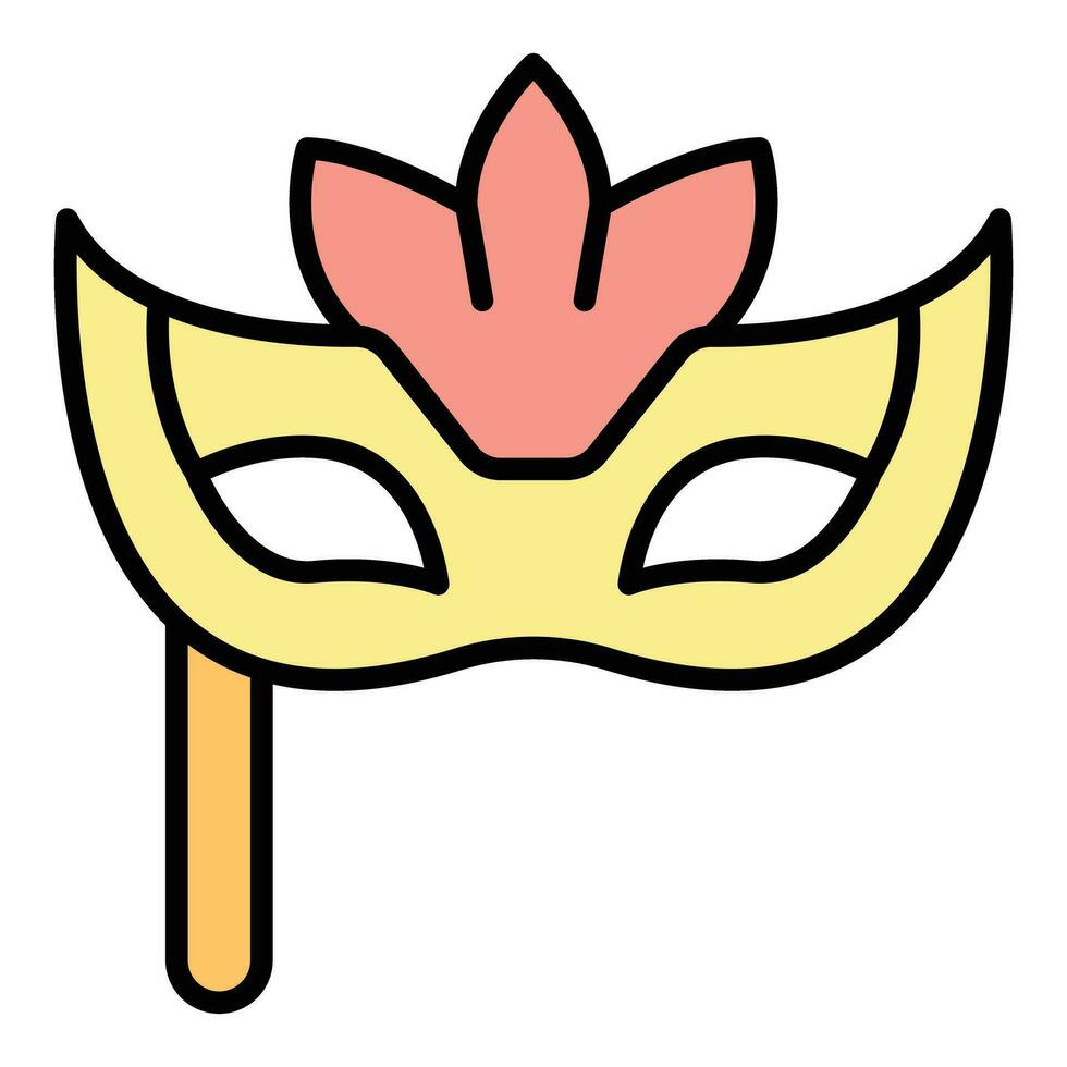 Venice mask icon vector flat