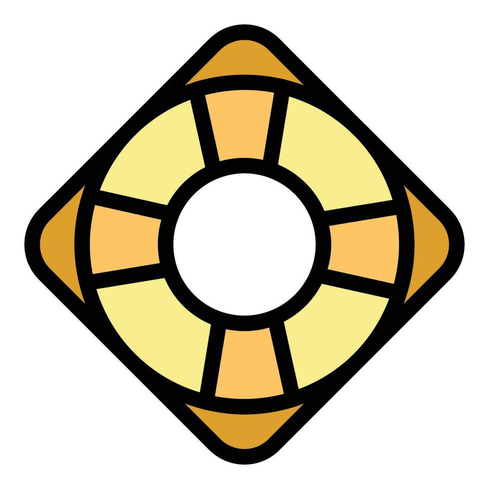 Lifebuoy icon vector flat