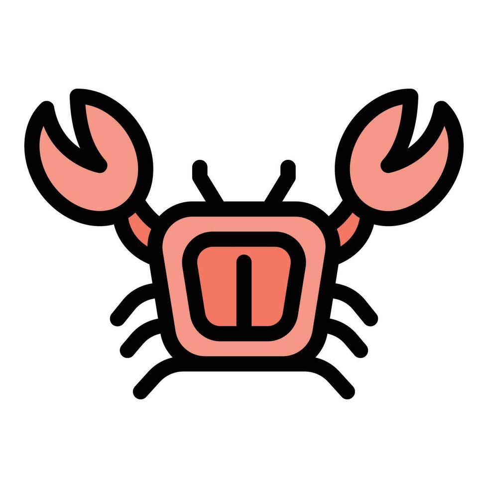 Sea crab icon vector flat