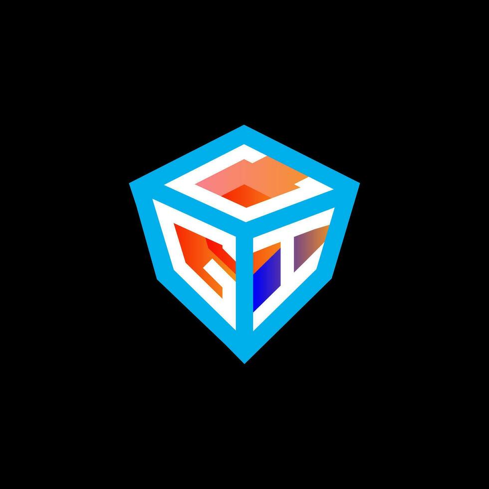 CGI letter logo creative design with vector graphic, CGI simple and modern logo. CGI luxurious alphabet design