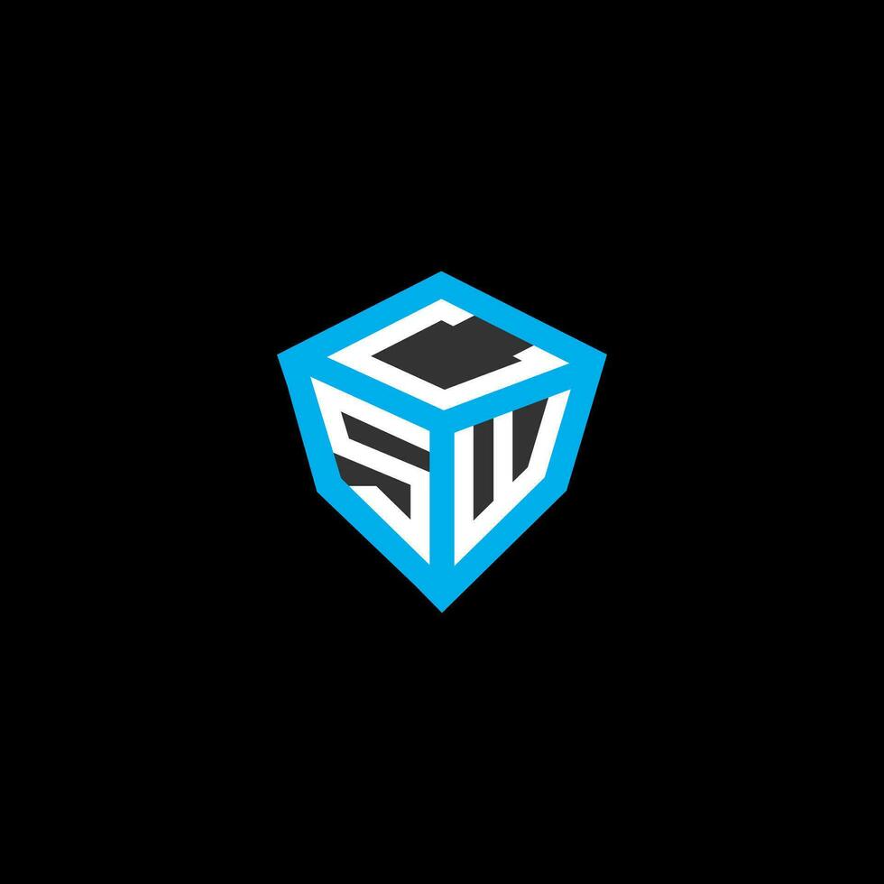 CSW letter logo creative design with vector graphic, CSW simple and modern logo. CSW luxurious alphabet design