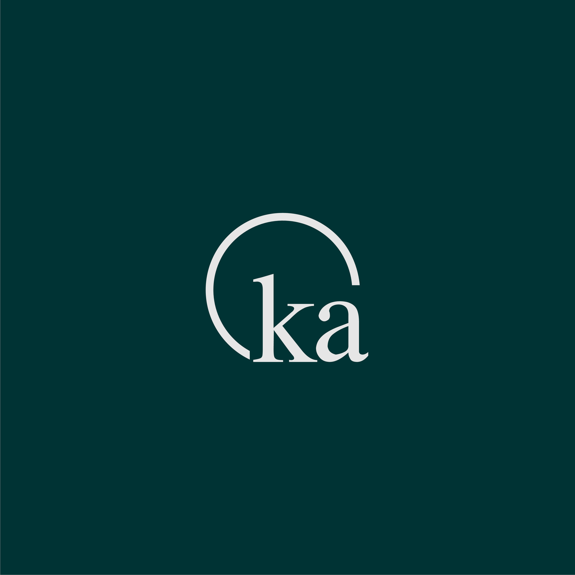 KA initial monogram logo with circle style design 25509668 Vector Art ...
