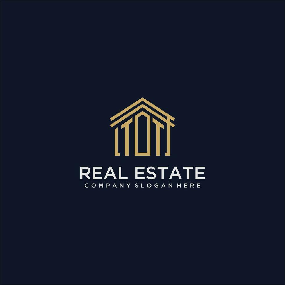 TT initial monogram logo for real estate design vector