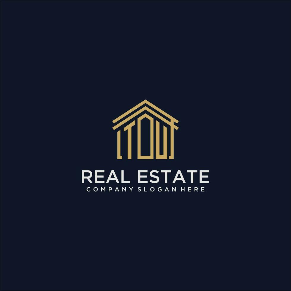 TU initial monogram logo for real estate design vector