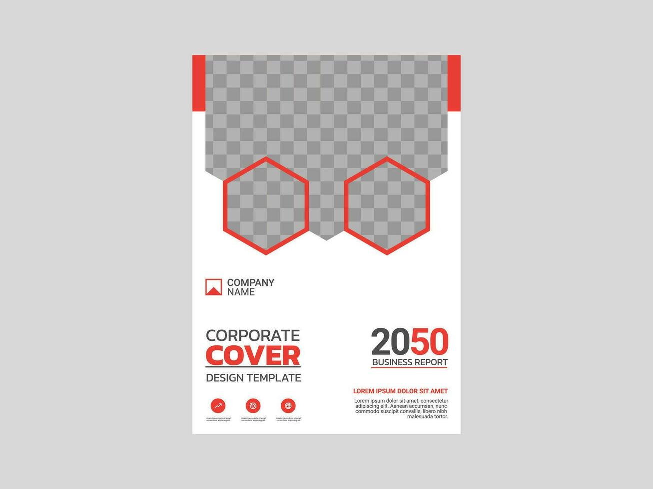 Creative corporate book cover design vector