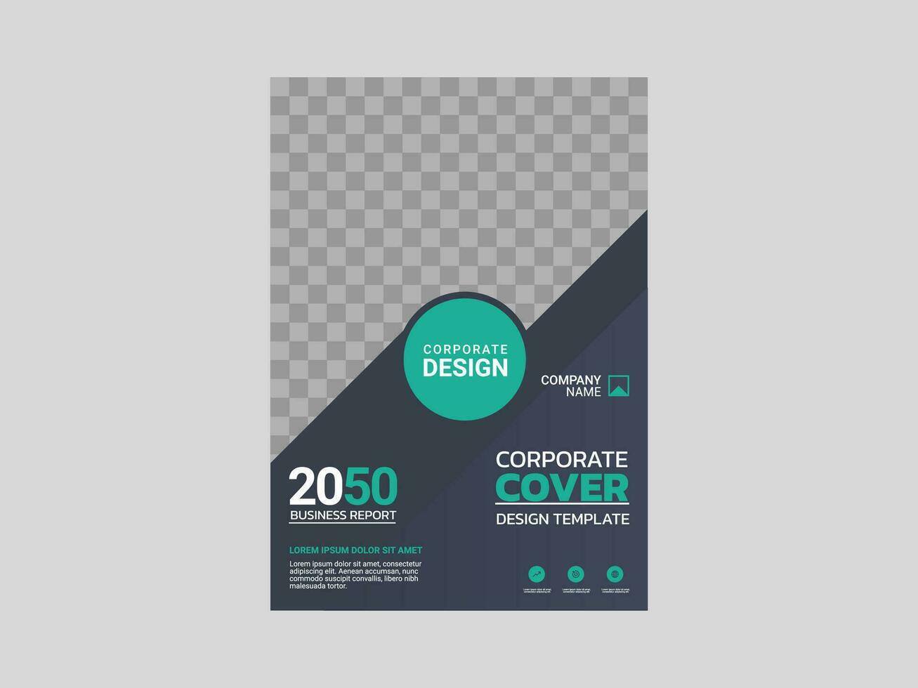 diseño de portada de libro corporativo creativo vector