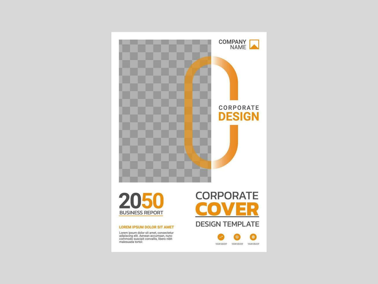 Creative corporate book cover design vector