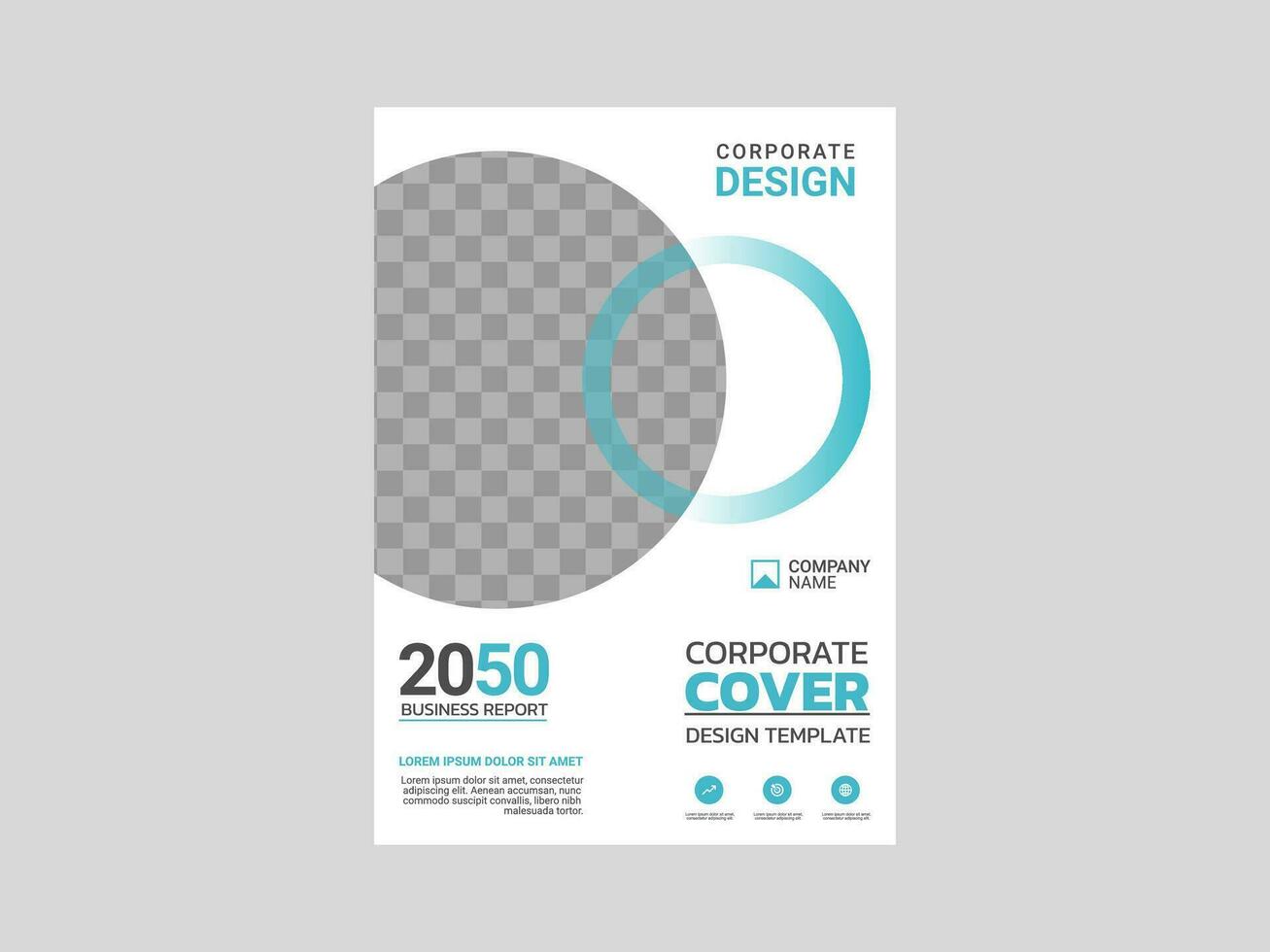 Creative corporate book cover design vector