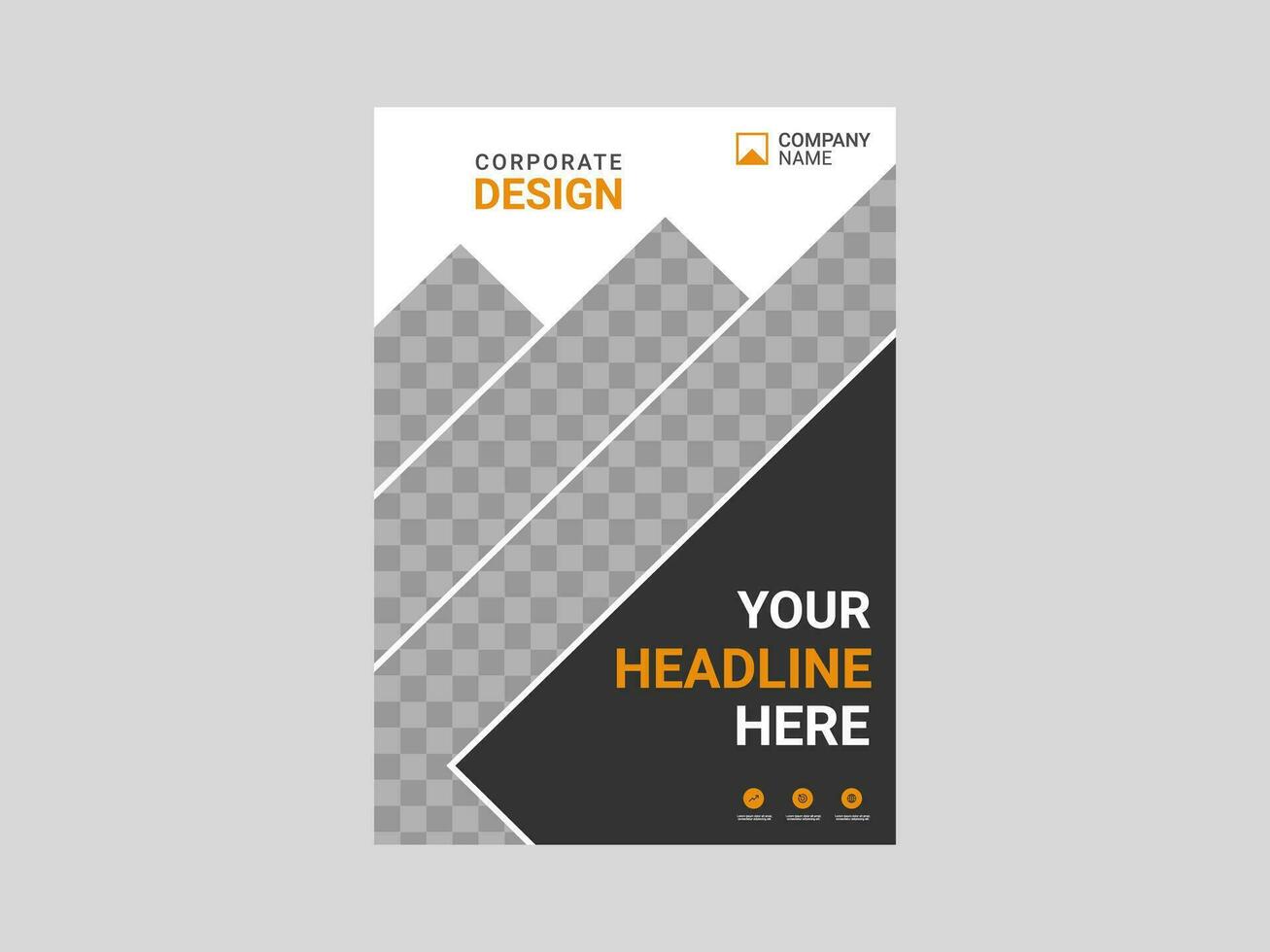 Creative corporate book cover design vector