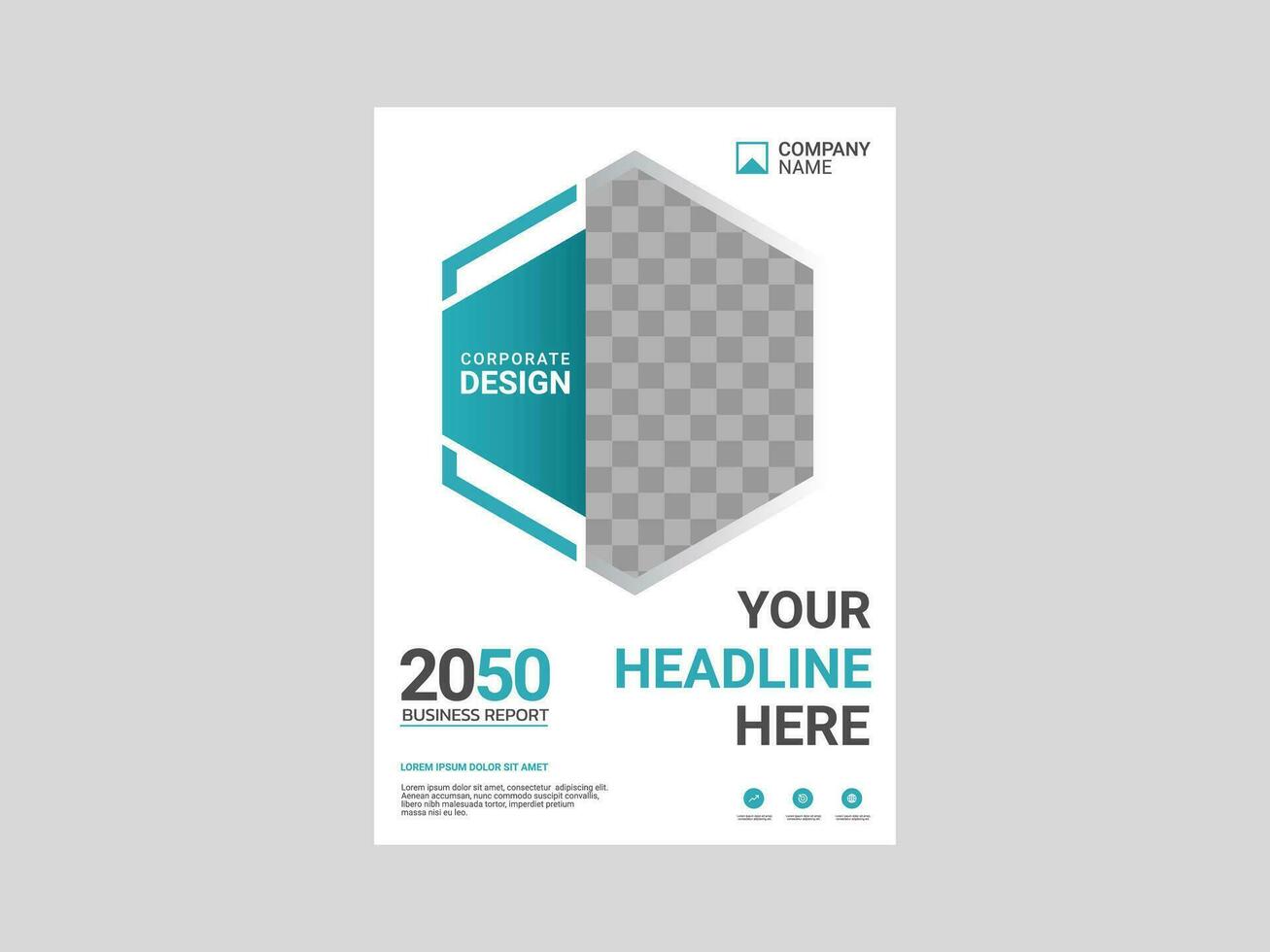 Creative corporate book cover design vector
