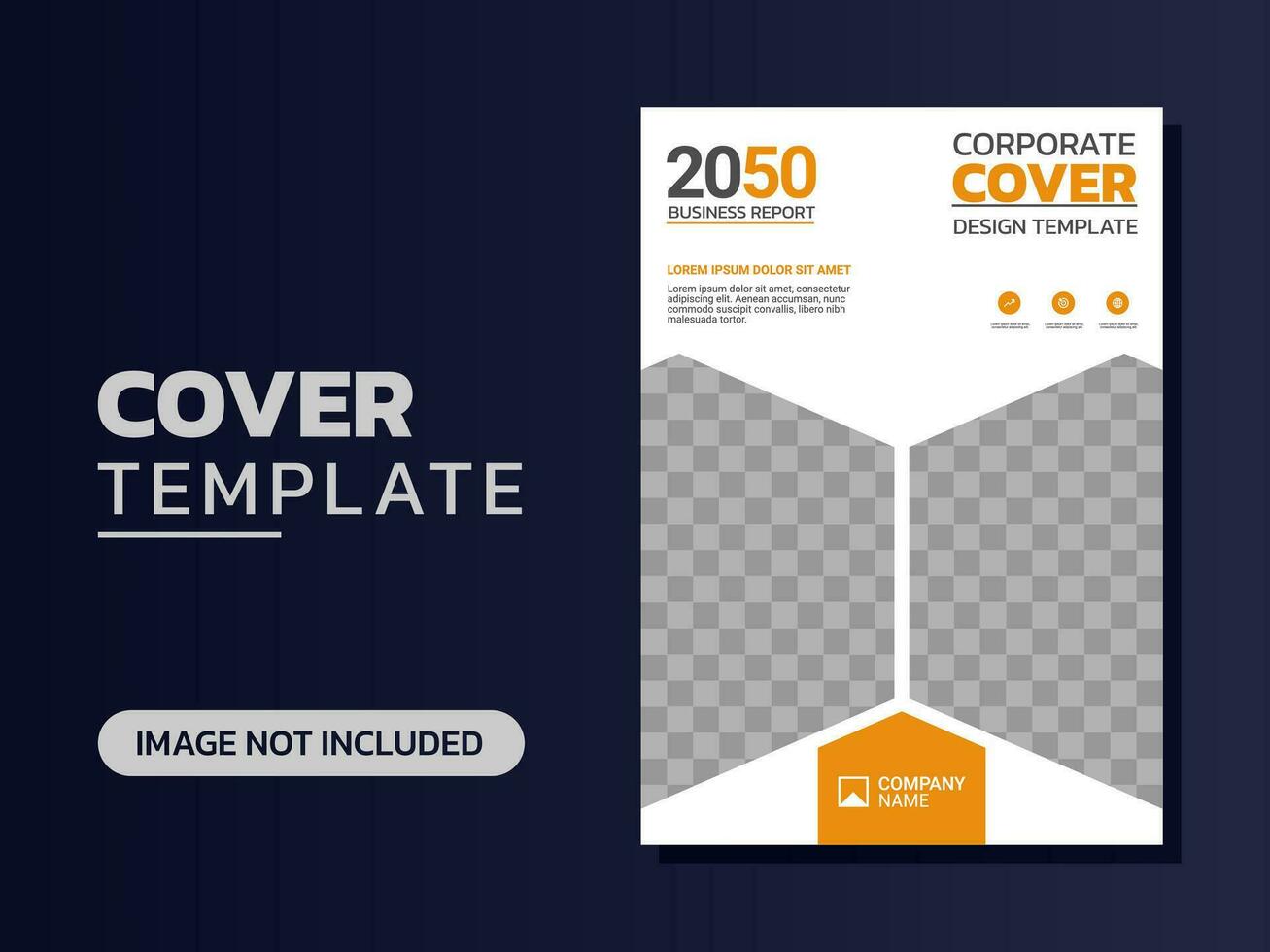 Creative corporate book cover design vector