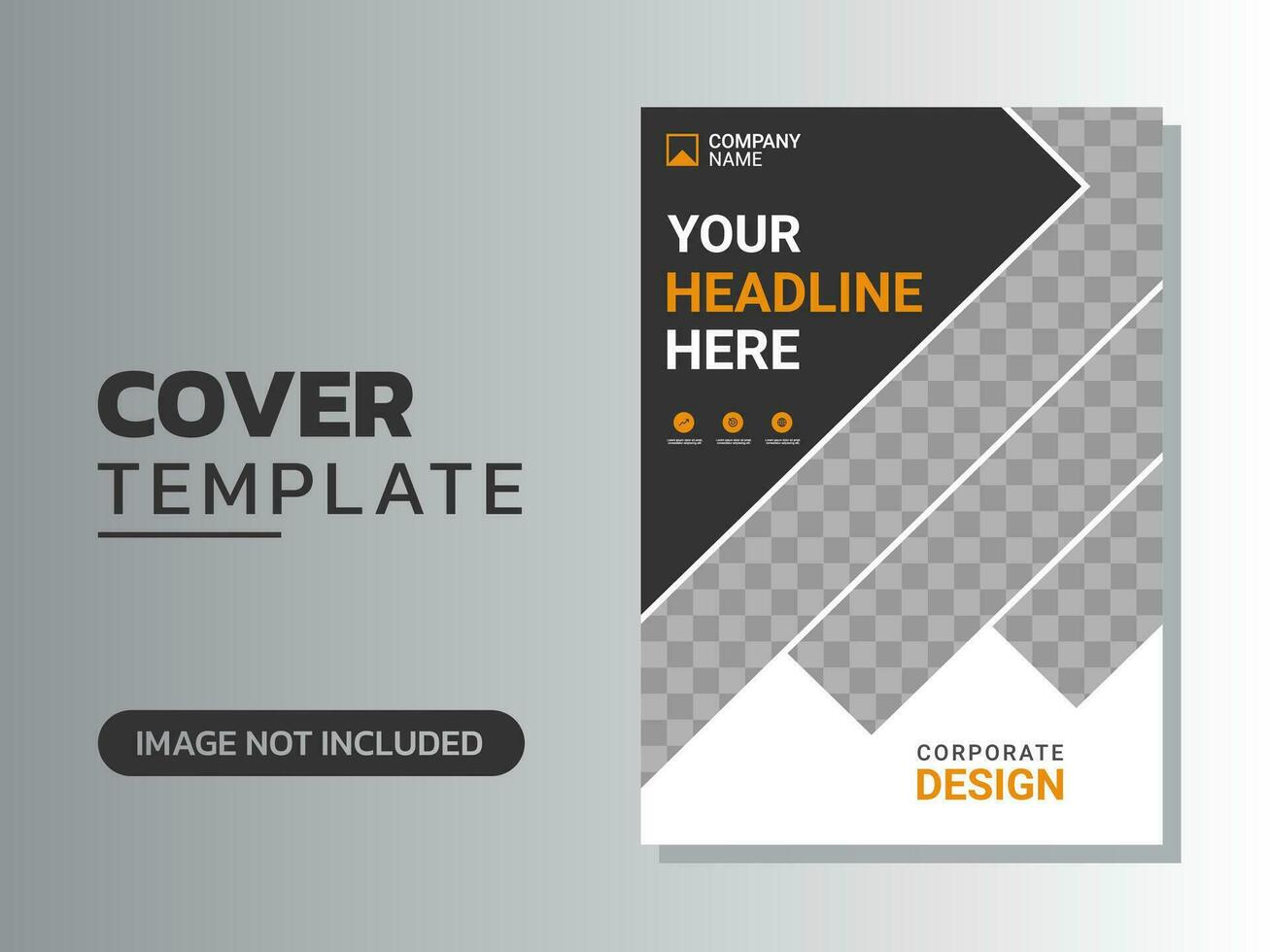 Creative corporate book cover design vector