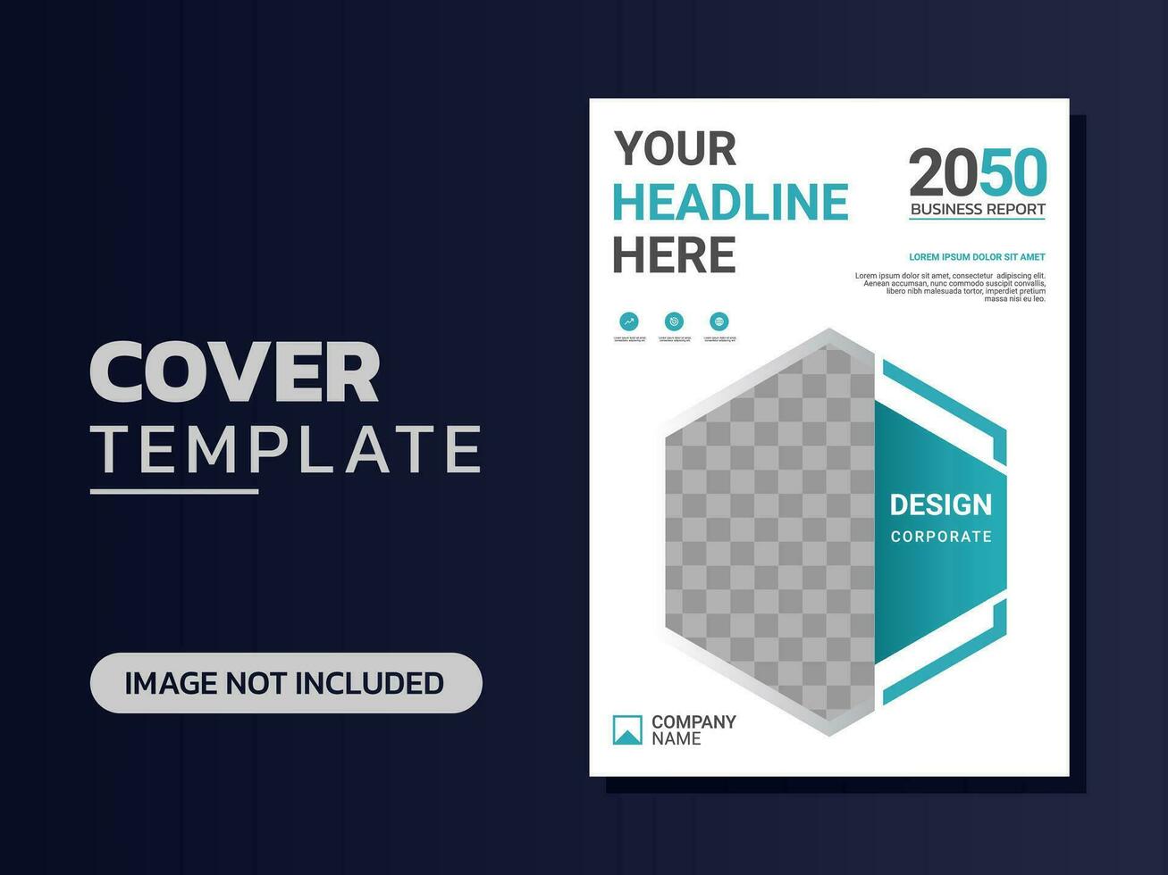 Creative corporate book cover design vector