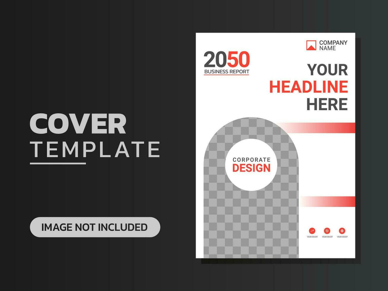 Creative corporate book cover design vector