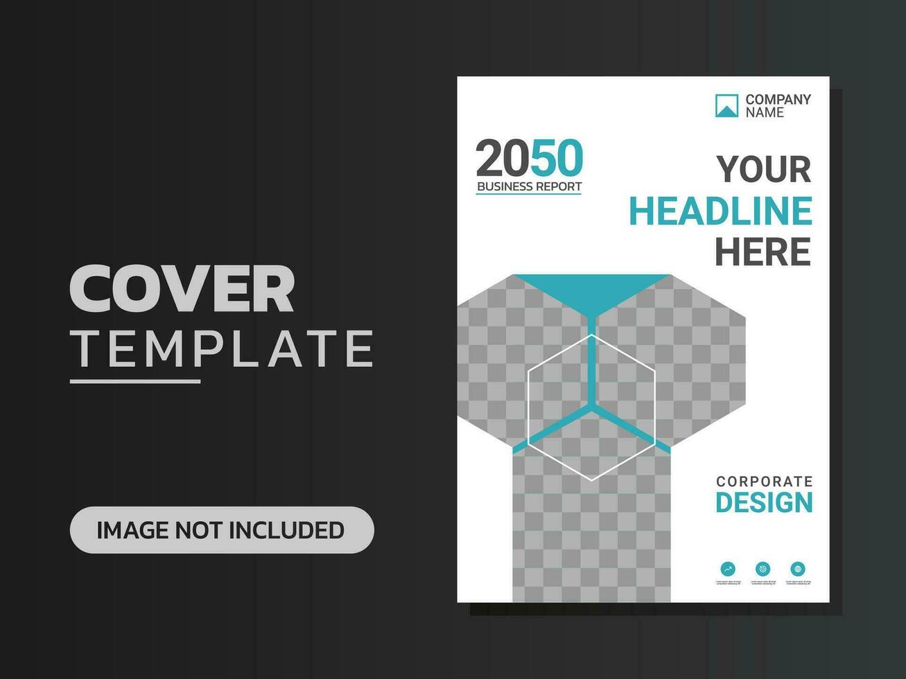 Creative corporate book cover design vector