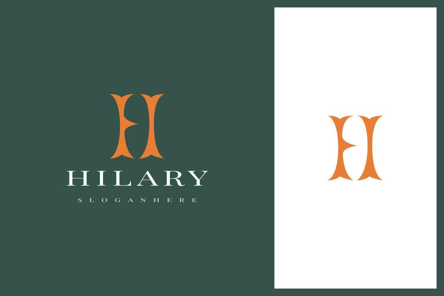 elegant simple minimal luxury letter h logo design vector