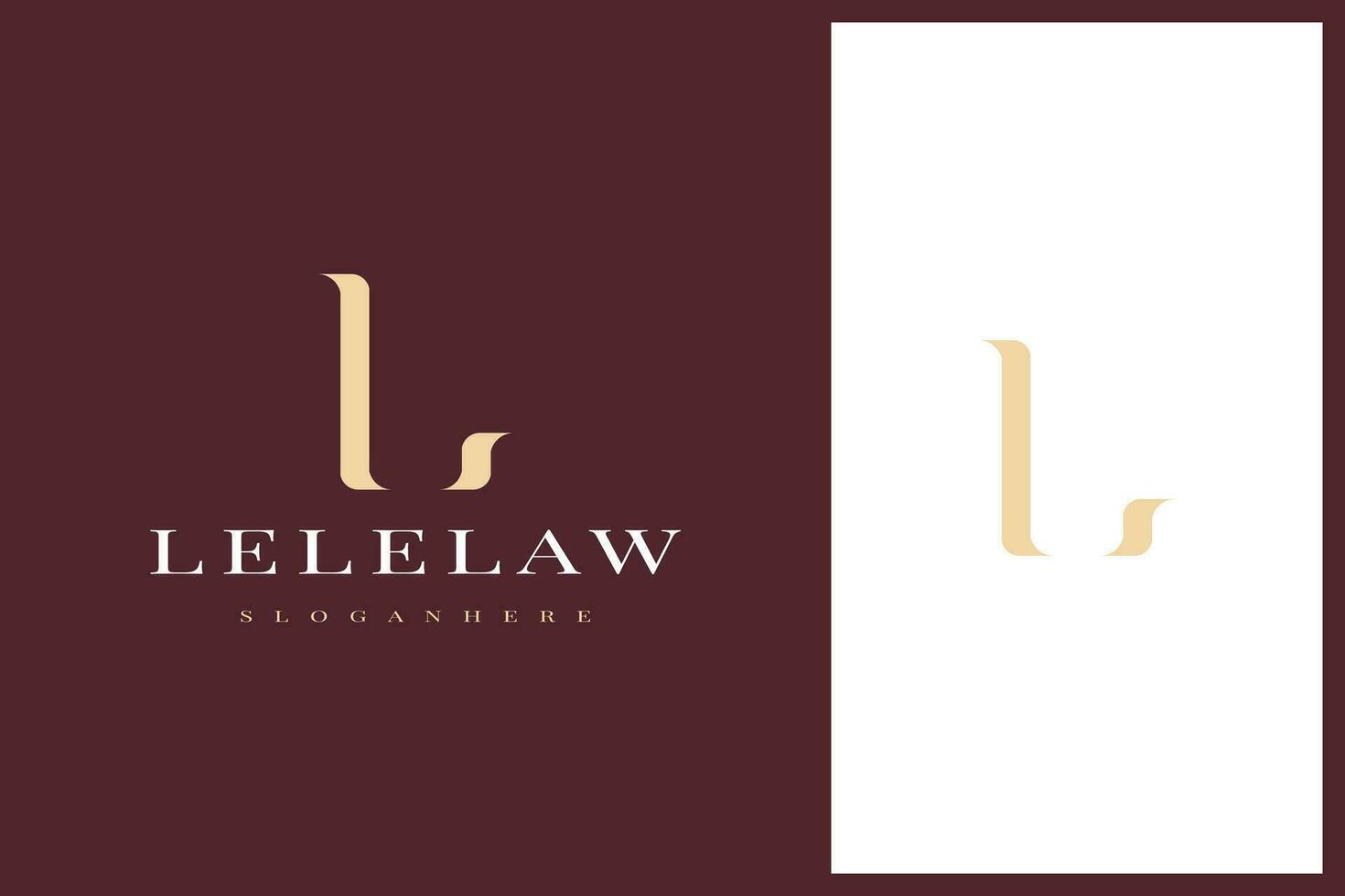 elegant simple minimal luxury serif font alphabet letter L logo design vector