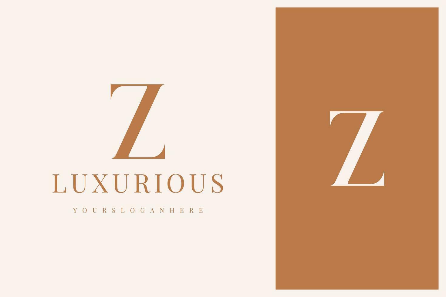 elegant simple minimal luxury serif font alphabet letter Z logo design vector