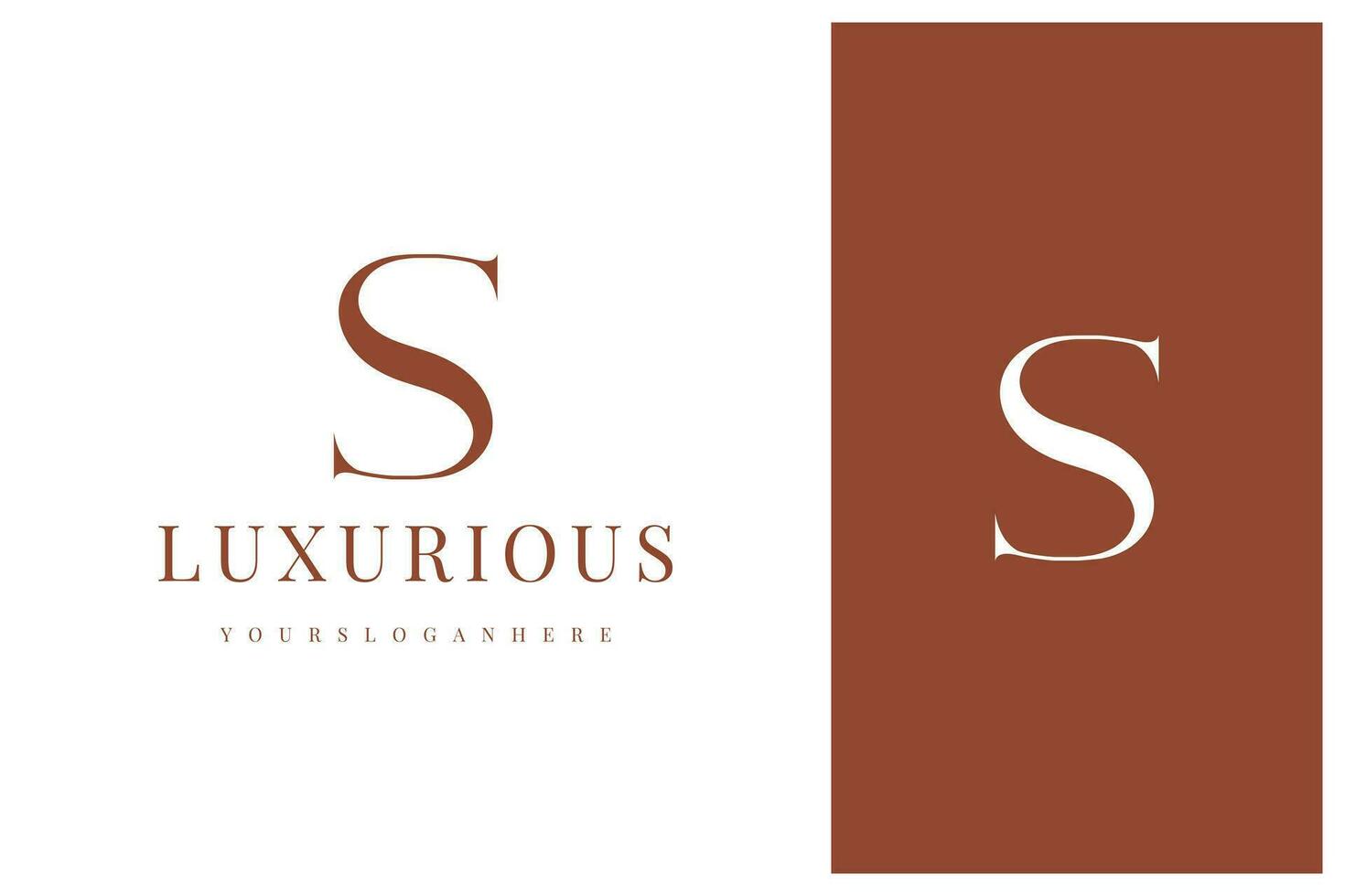 elegant simple minimal luxury serif font alphabet letter S logo design vector