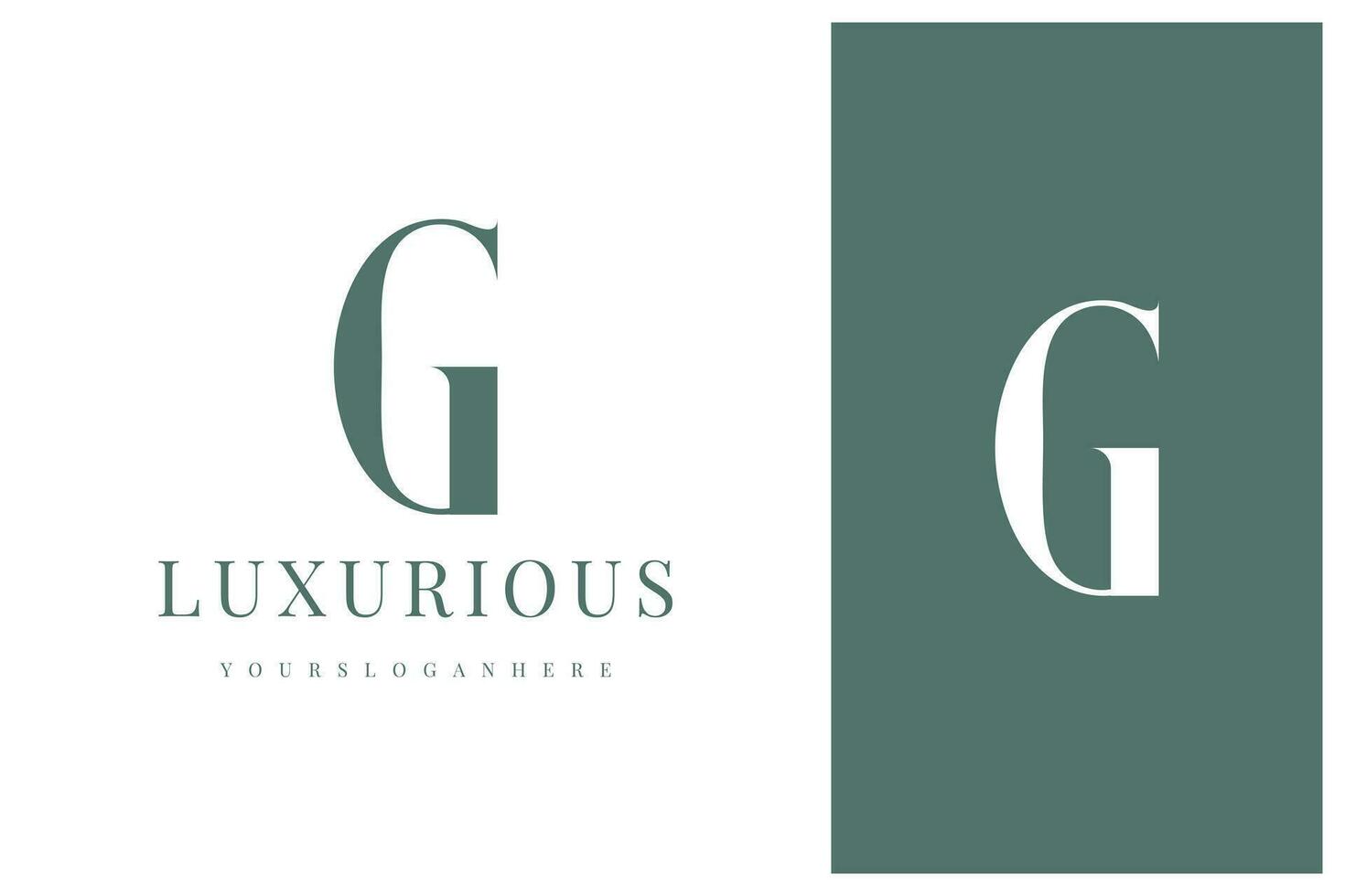 elegant simple minimal luxury serif font alphabet letter G logo design vector