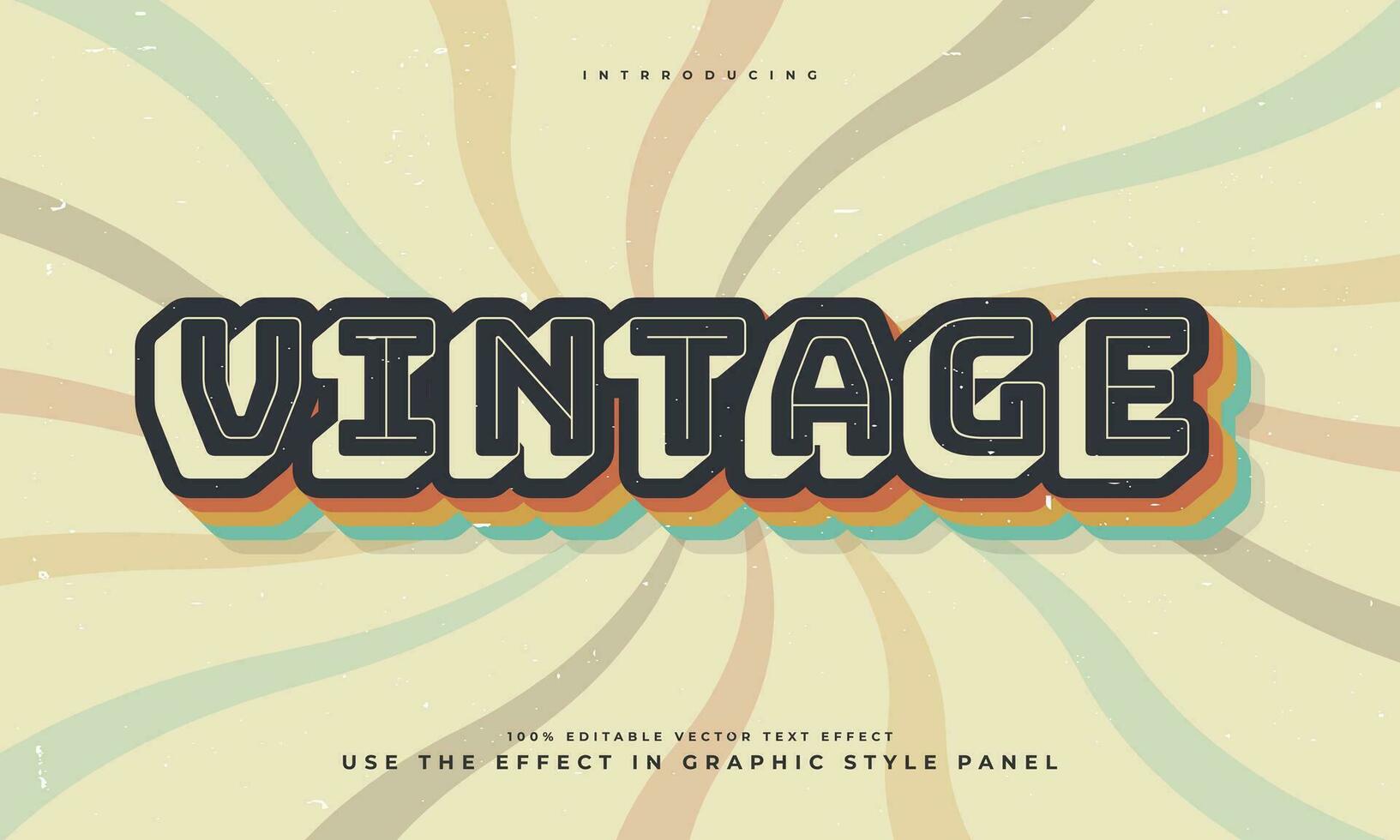 vintage retro grunge texture style editable colorful rainbow vector ...