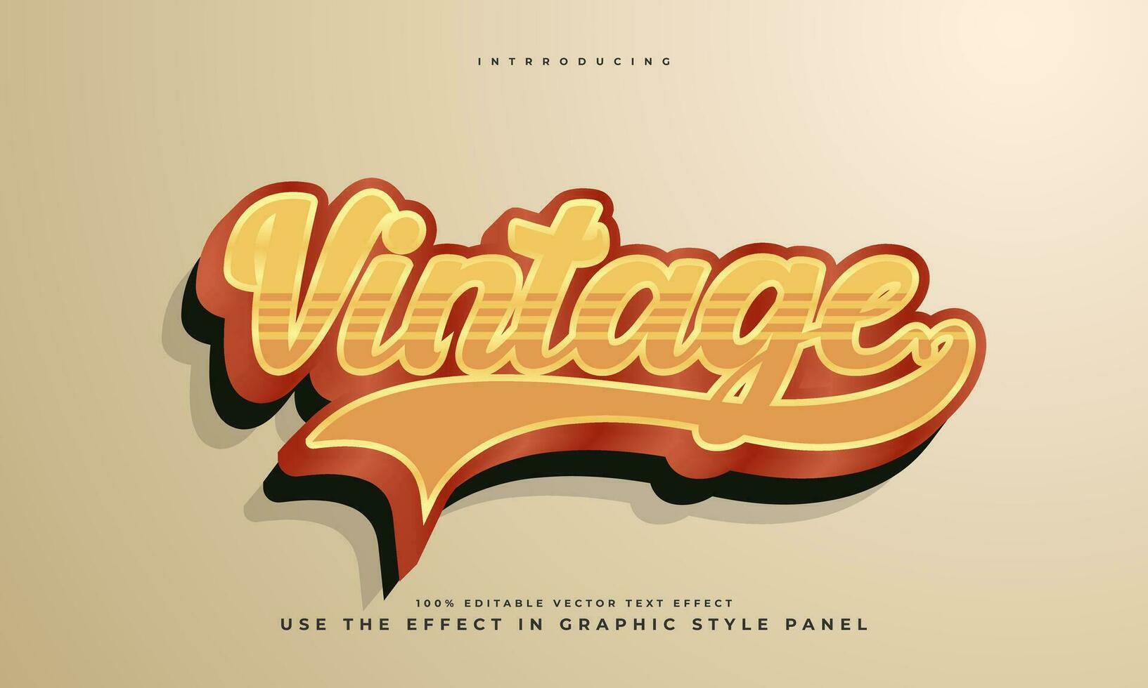 vintage retro lettering style editable colorful vector text effect alphabet font typography