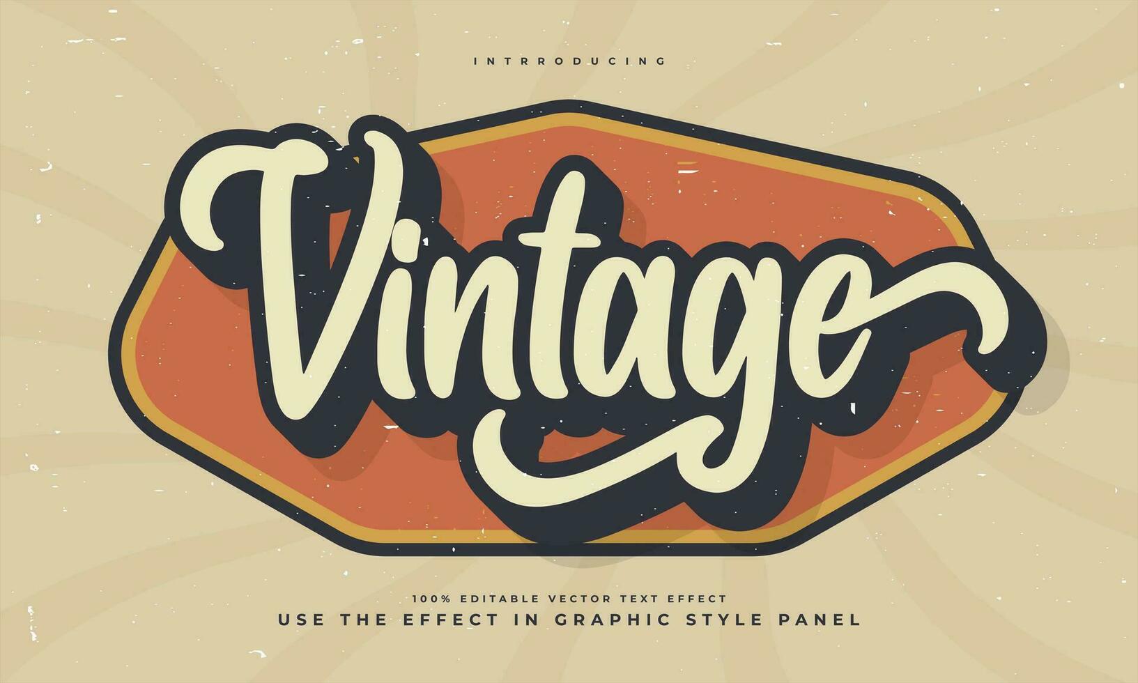 vintage retro grunge texture lettering style editable colorful vector text effect alphabet font typography