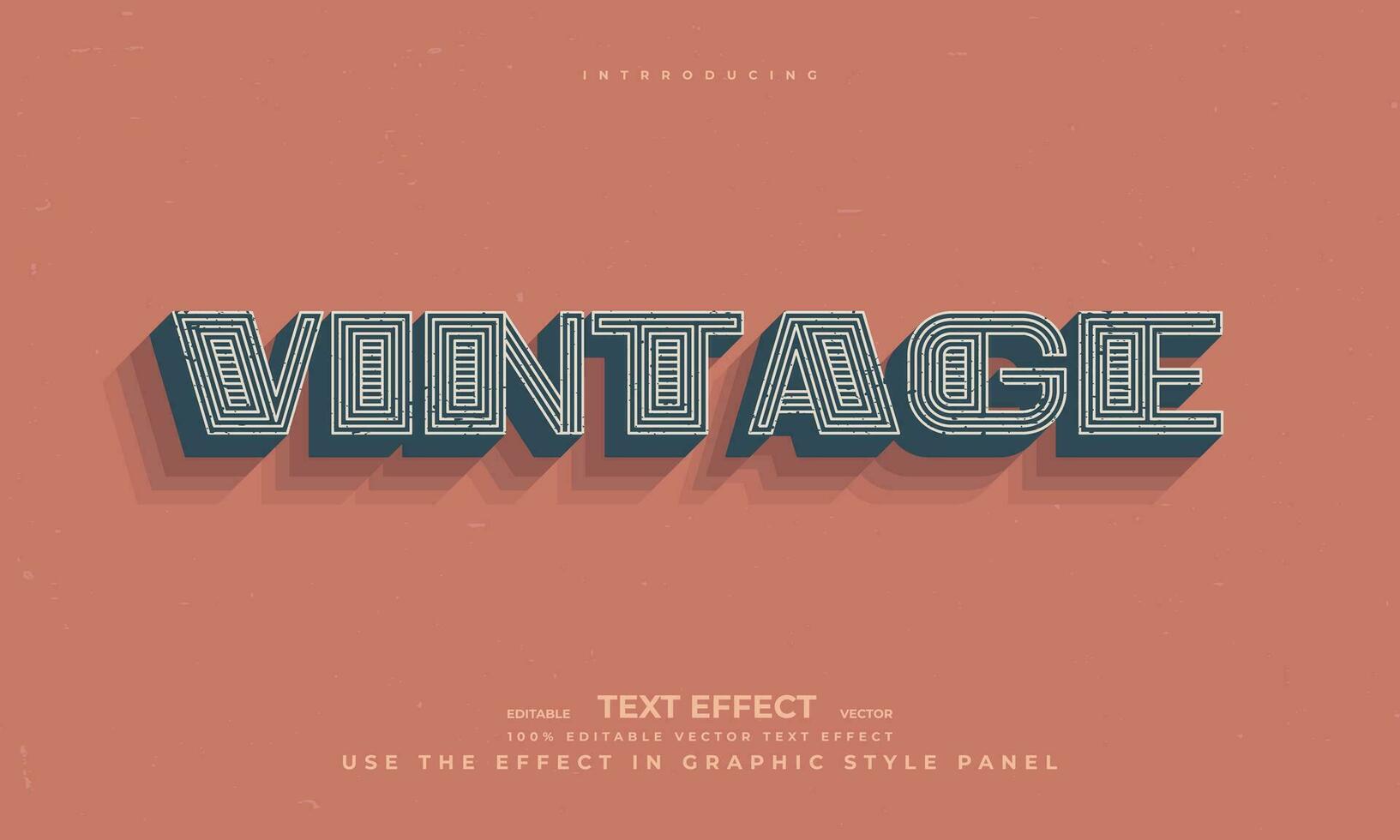 vintage retro editable text effect alphabet font typography typeface vector