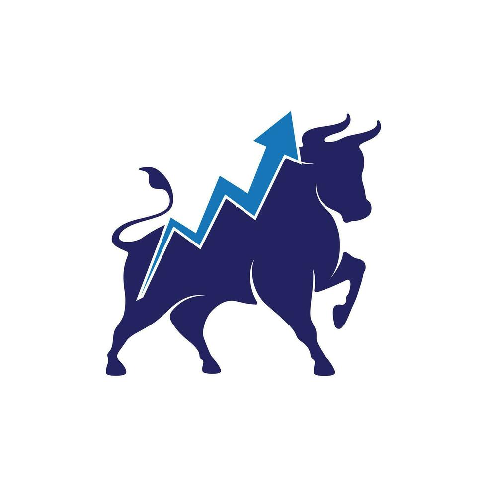 trade bull logo icon vector design template