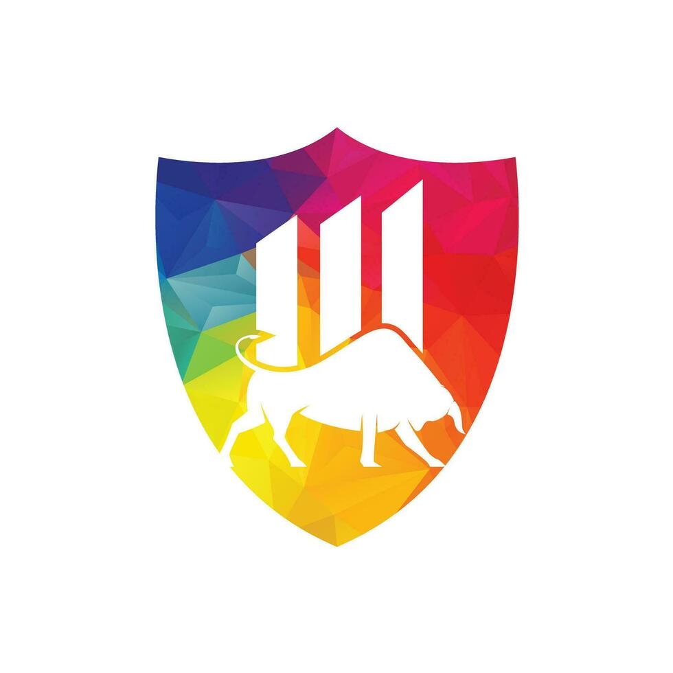 trade bull logo icon vector design template