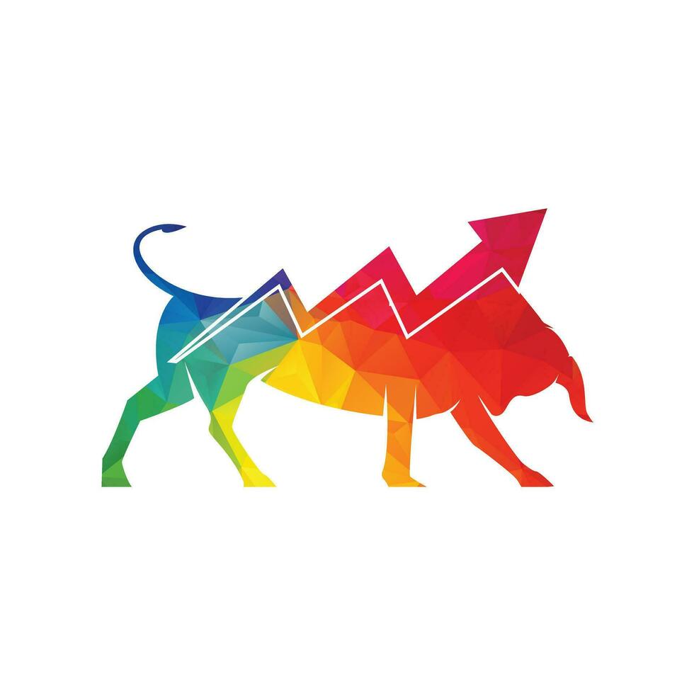 trade bull logo icon vector design template