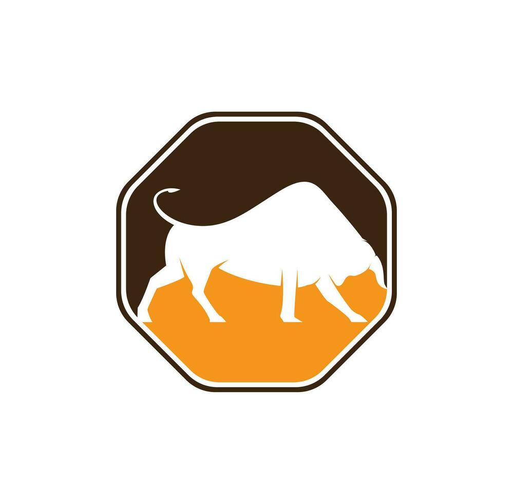 diseño de logotipo de toro vector
