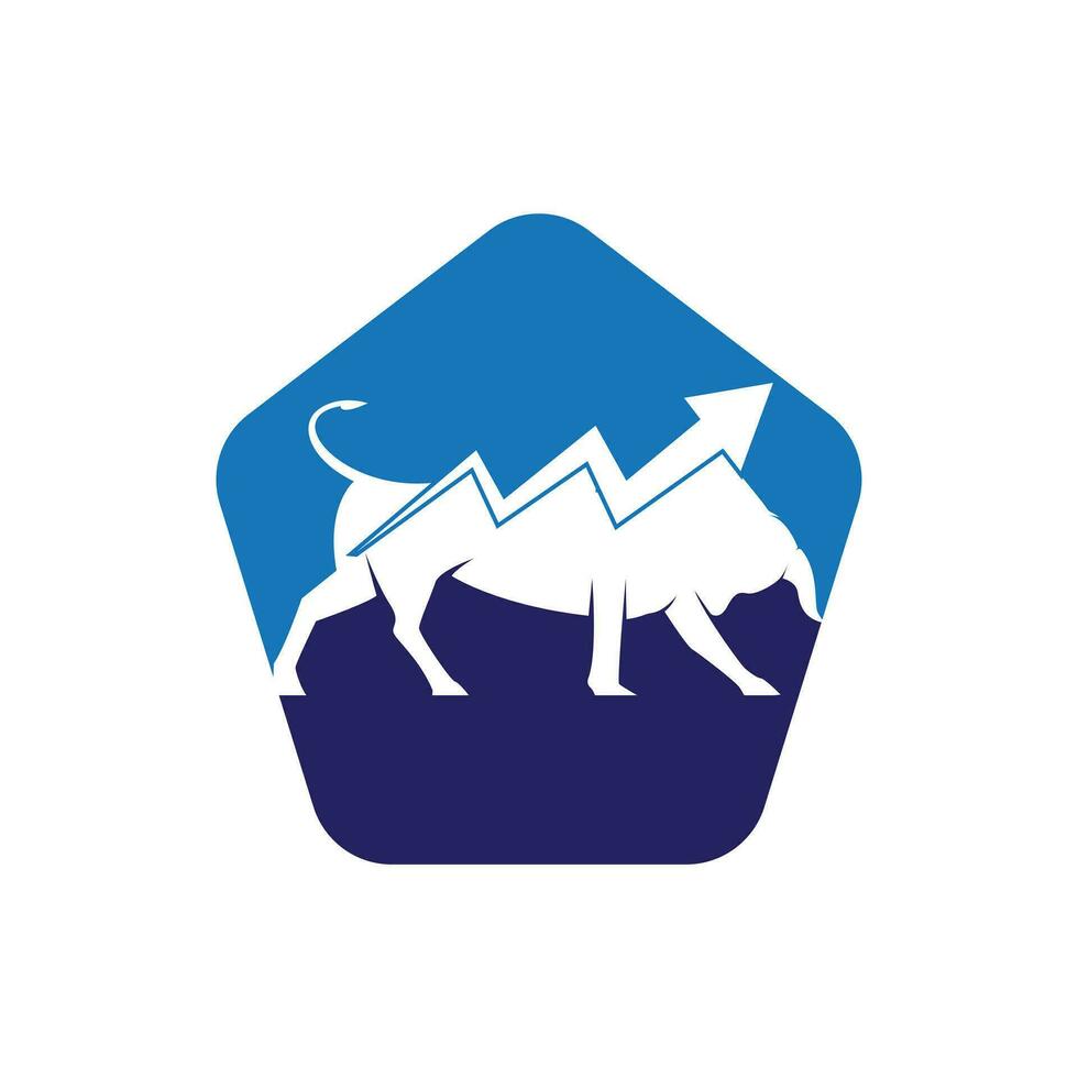 trade bull logo icon vector design template