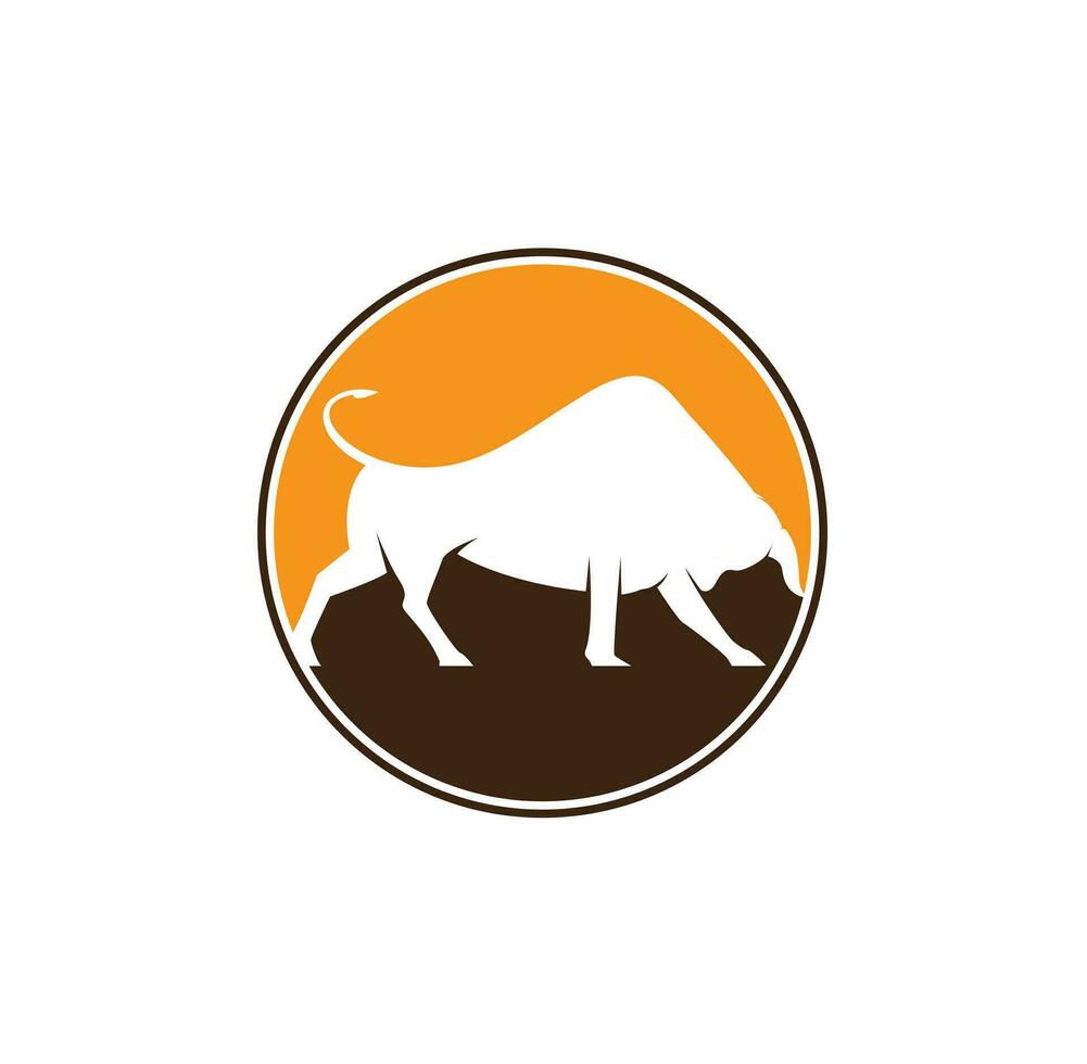 diseño de logotipo de toro vector