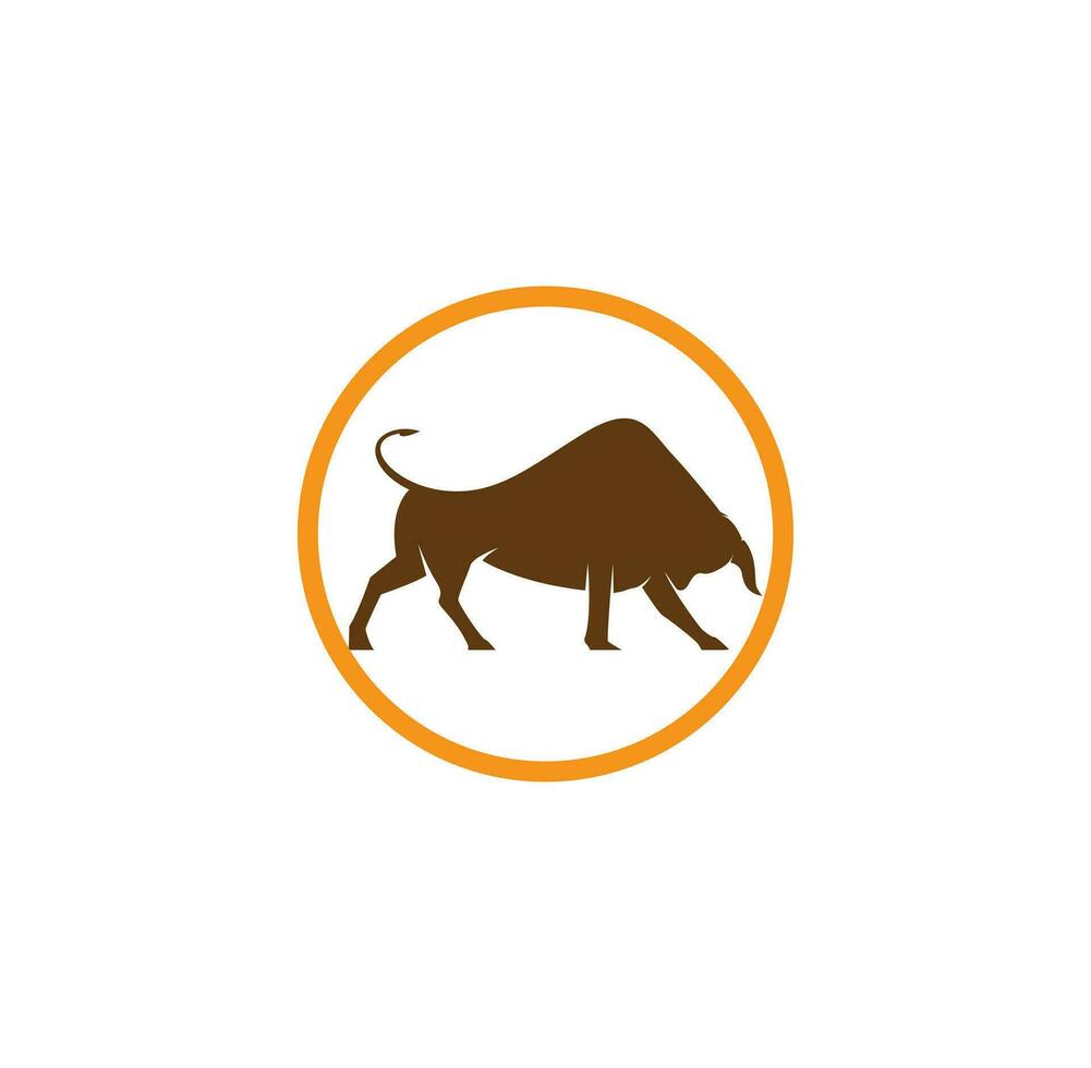 diseño de logotipo de toro vector