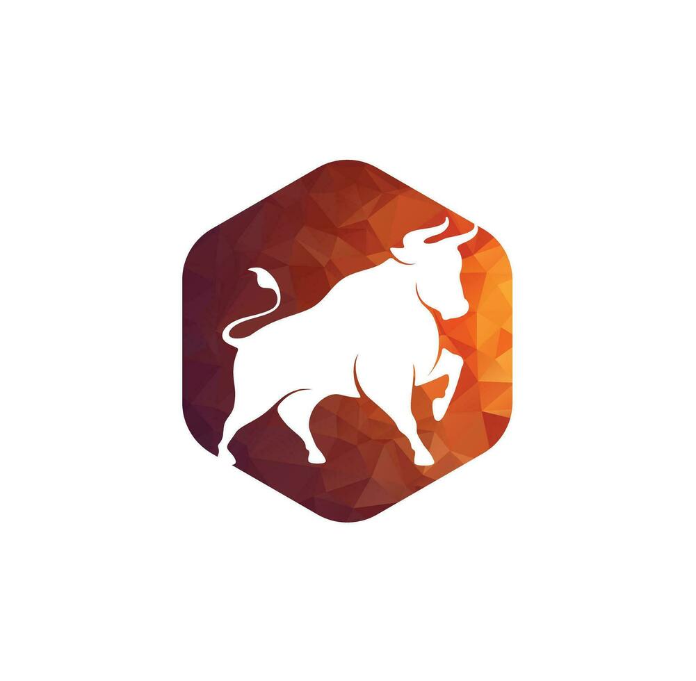 diseño de logotipo de toro vector