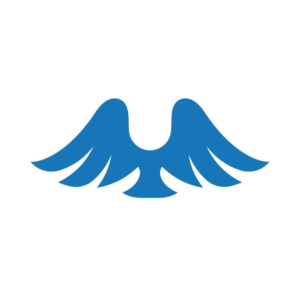 Eagle Wings Logo design vector template. Luxury corporate heraldic flying Falcon Phoenix Hawk bird Logotype concept icon.