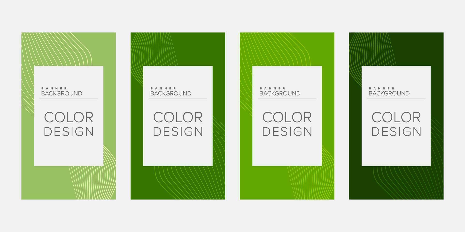 Abstract background banner wave line color design vector, vertical banner set vector