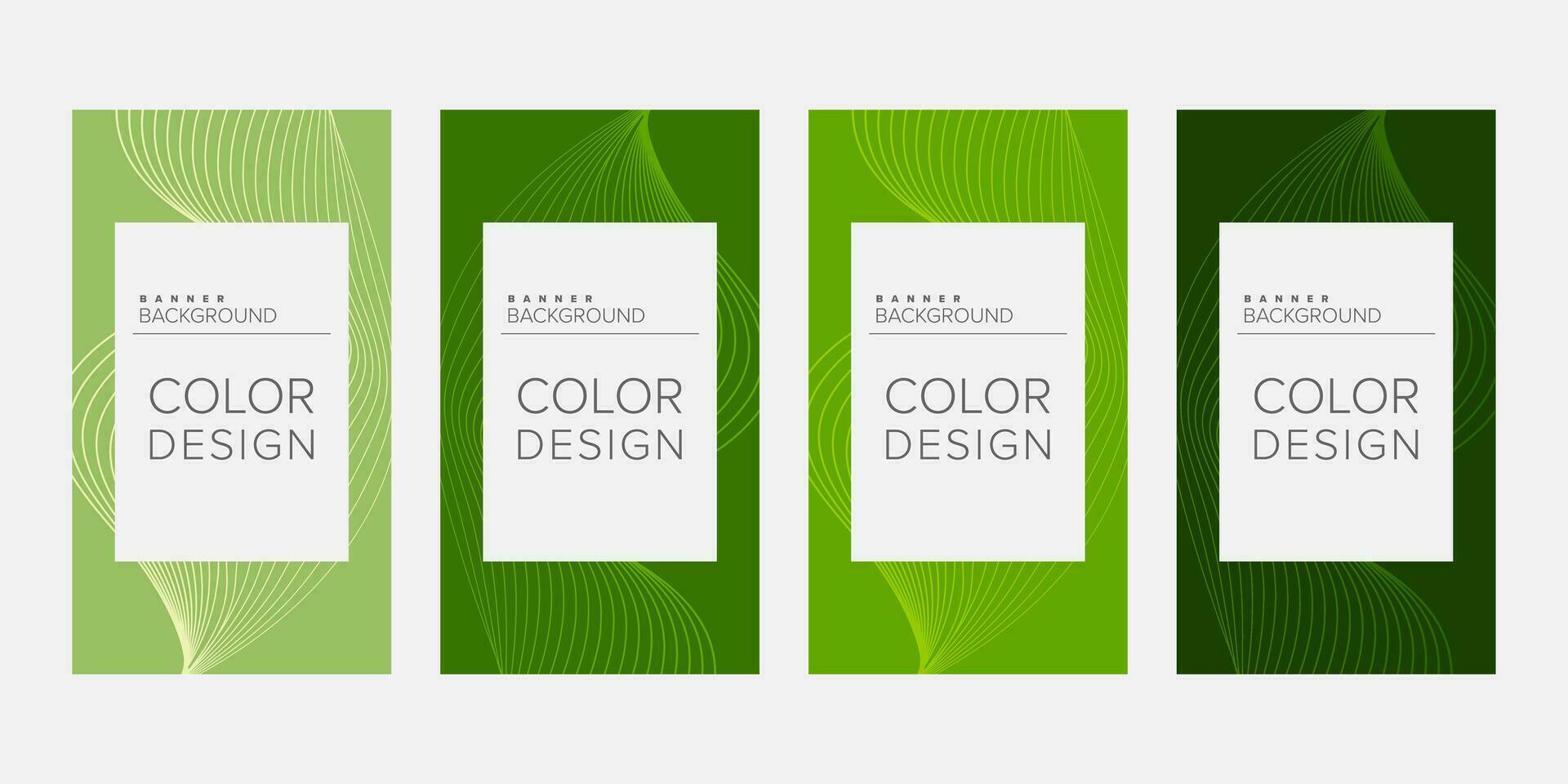 Abstract background banner wave line color design vector, vertical banner set vector