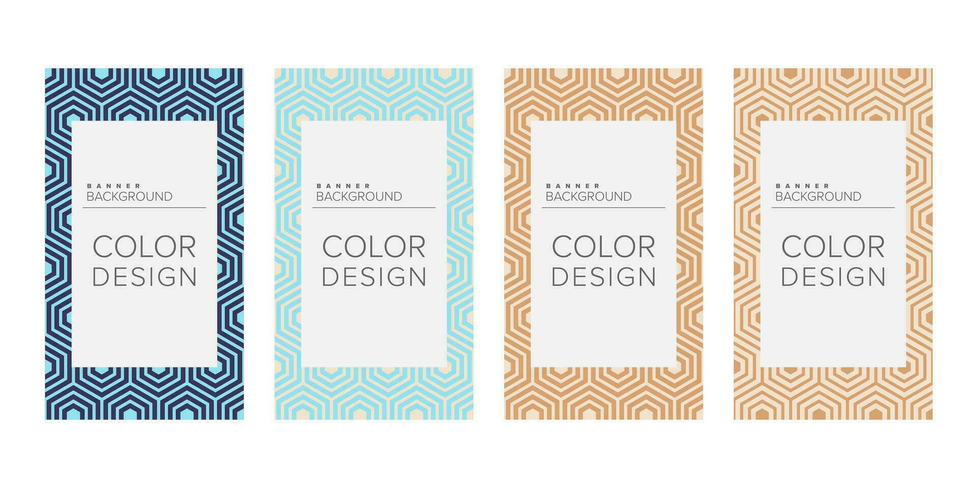 Background banner geometric line color design vector, vertical banner set vector