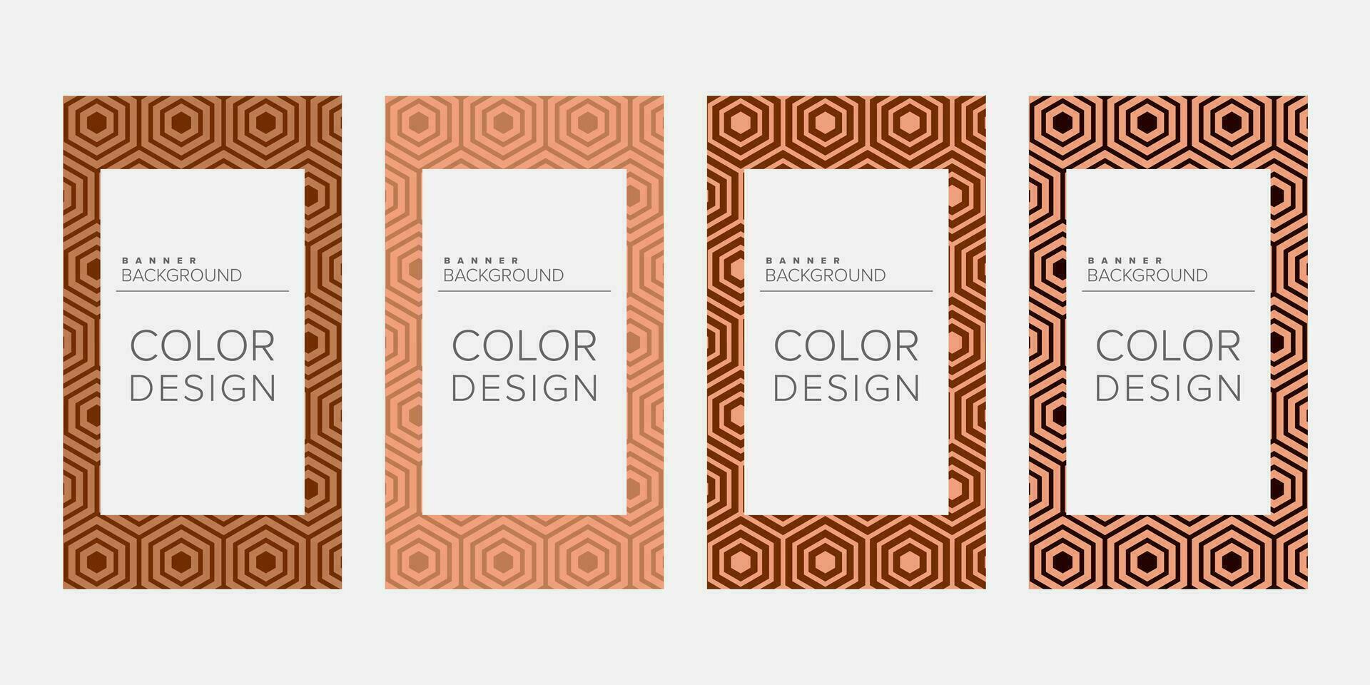 Background banner geometric line color design vector, vertical banner set vector