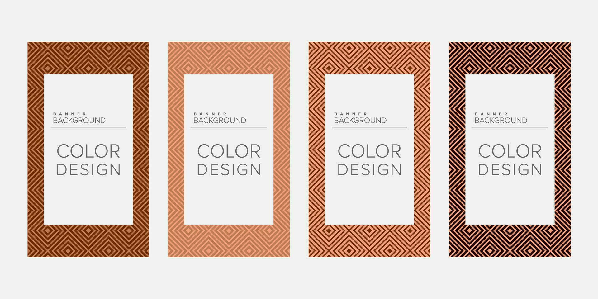 Background banner geometric line color design vector, vertical banner set vector